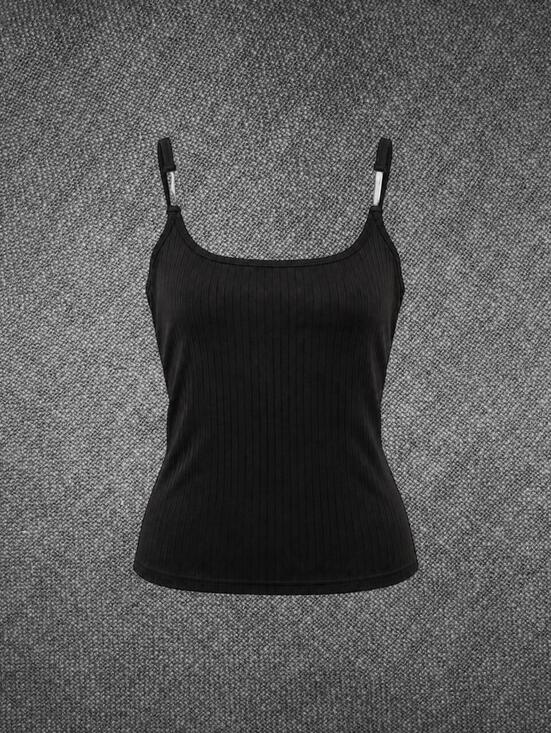 Tops - Black Ribbed Sheer Tank Top Size Large Fits Medium/Small